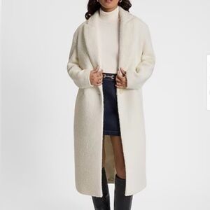 Cream Boucle Overcoat